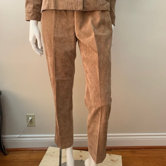Alia Petite Women’s Vintage Embroidered Corduroy Blazer Jacket and Pantsuit - Picture 6 of 15